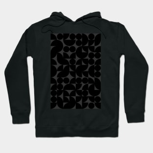 Black Colored Geometric Pattern - Shapes #1 Hoodie